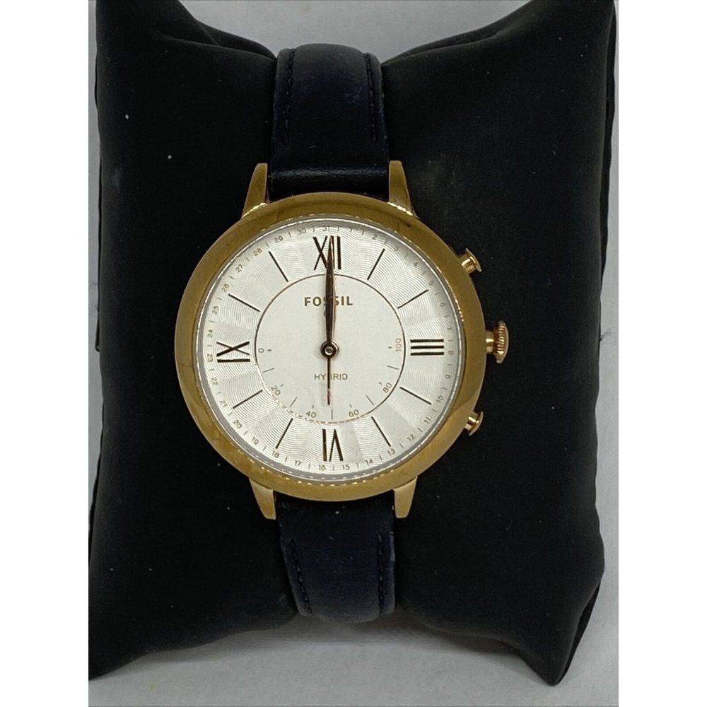 Fossil FTW5014 Women's Black Leather Analog White